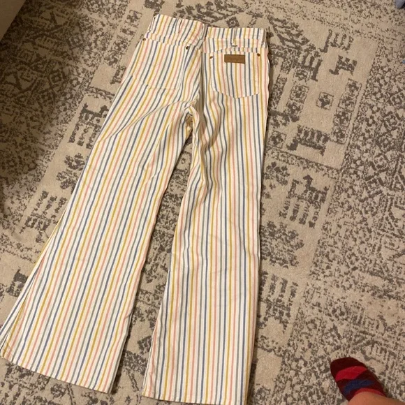 Great condition limited edition wrangler wide leg flared jeans striped - Picture 5 of 9